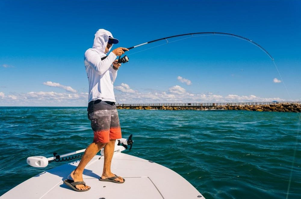Man fishing with Pursuit IV Combo